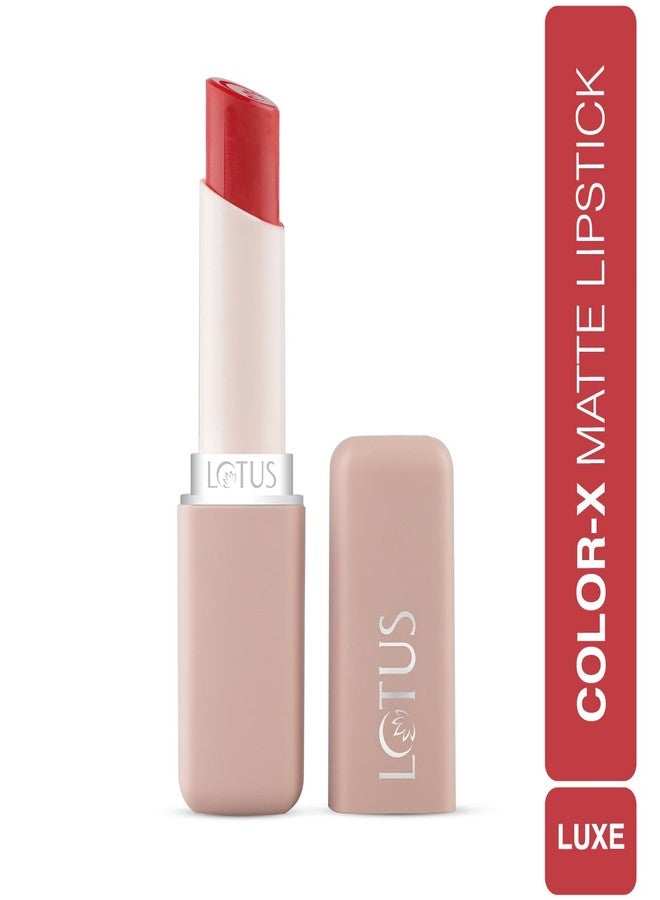 Lotus Makeup LOTUS MAKE-UP Color X Matte Lipstick | Long - Lasting | Vitamin E Infused | Smudge Proof | Bold | Highly Pigmented | Weightless Finish | LUXE - 18 | 3.8g - Image 2