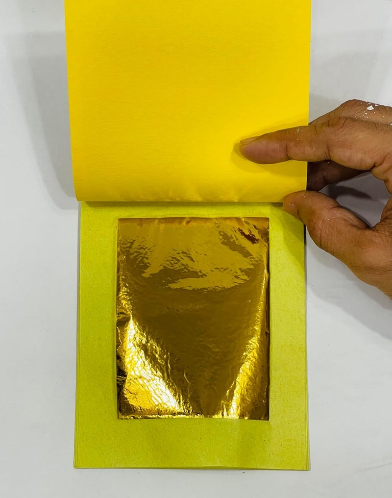 TPWC tanjore Gold foils (6x4)(3x4) Size 25 Pages Gold foils Book for tanjore Painting,Frame Art Temple Decor Mysore Painting,Art & Crafts Home Decoration etc (Size(3x4)) - Image 1