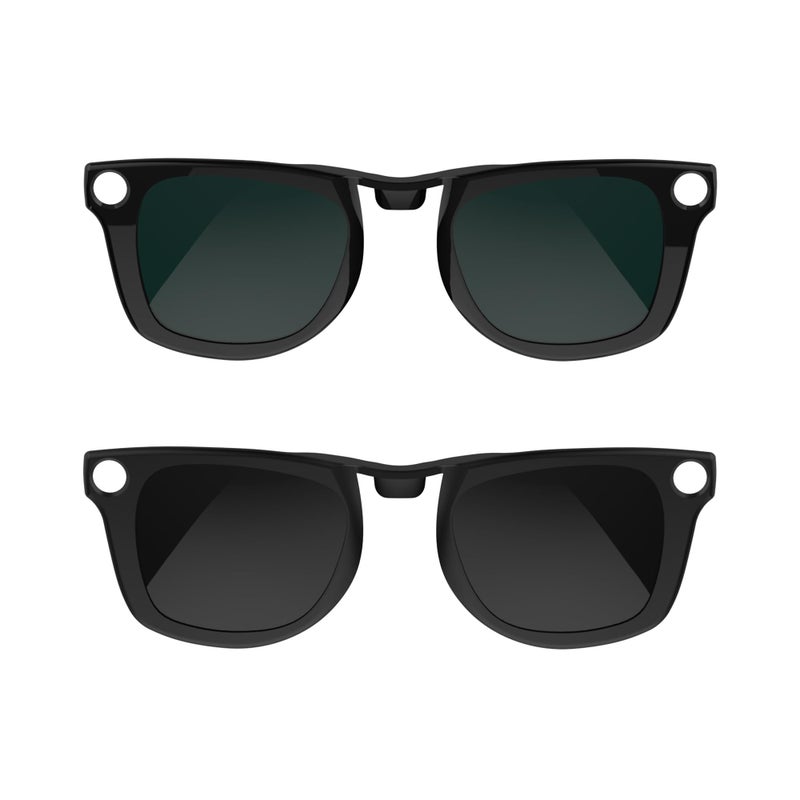 RCstyle HiBloks 2Pcs Polarized Clipon Compatible with RayBan Meta Wayfarer Gen 2 RW4006RW4012 Regular Discoloration Clip for RayBan Meta Gen 2 Accessories Dark Green Black - Image 2