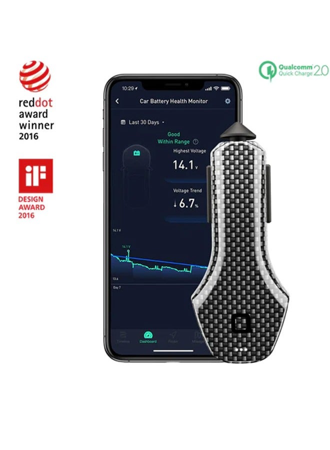 Nonda ZUS Carbon Fiber Smart Car Charger - Image 1