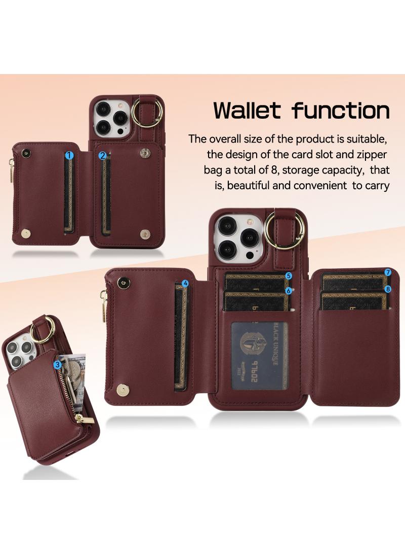 Y&D IPhone 15 Phone Case With Protective Case Lanyard Phone Case Leather Sticker Multi-Functional Phone Case Optional IPhone 15/IPhone 15 Pro/IPhone 15 Pro Max/IPhone 15 Plus - Image 2