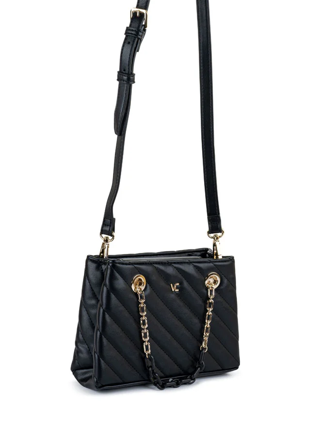 Vincci Women Quilted Shoulder Bag With Chain detail