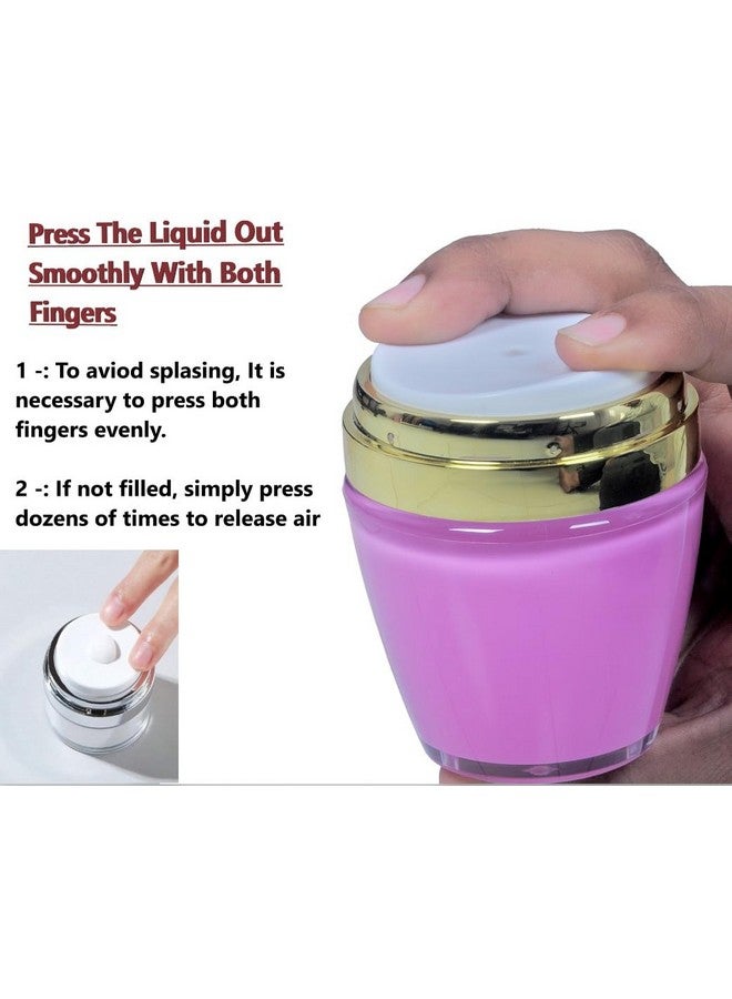 Dhanit Cream Jar Vacuum Bottel|Airless Cosmetic Container 30ML Portebal Refillable Acrylic Container For Cream Gel,Moisturizer,Skincare Cream & Lotion Makeup Travel Container Push Down Pump Dispenser|1Pcs - Image 2