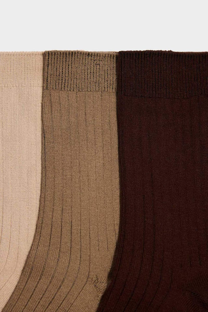 DeFacto Woman 3 Piece Cotton Acrylic Long Socks - Image 4