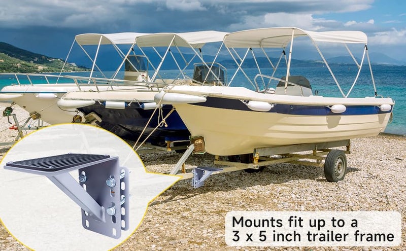 MaxxHaul 70089 Heavy Duty 300-lbs Capacity Steel Trailer Step for Boat and Utility Trailers With Anti-Slip Traction and Powder Coat Finish For 3 inch x 5 inch Frame - Image 4