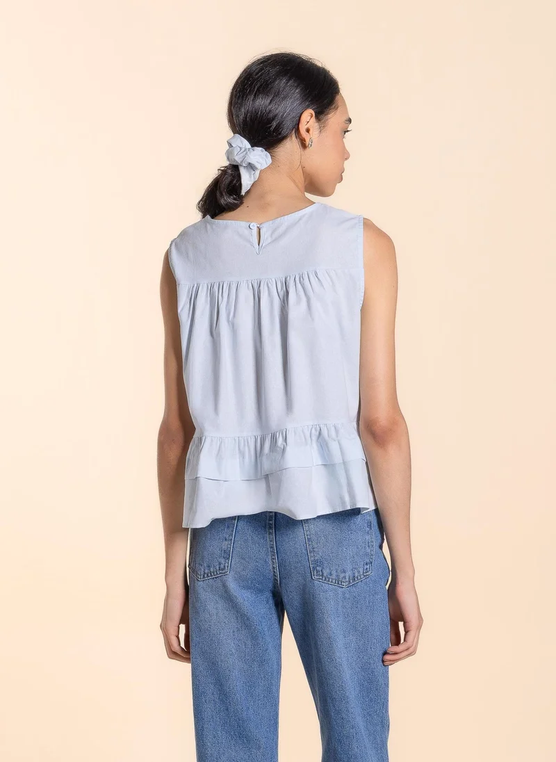 شايبس بلوزة مفصلة مع عصابة رأس