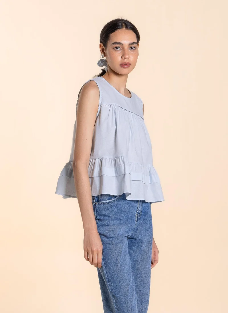 SHAPES DETAILED TOP WITH HAIRBAND