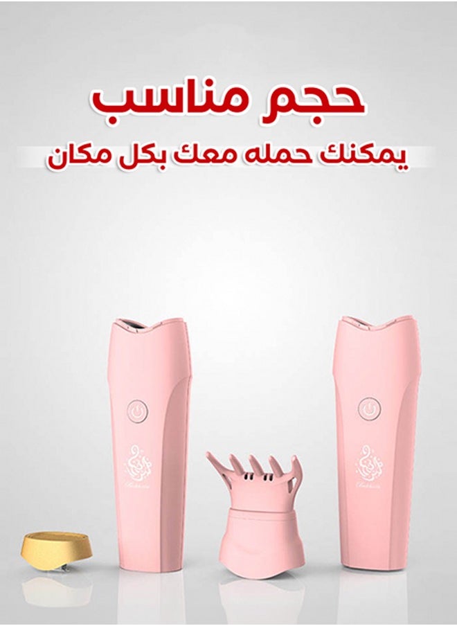 Bukhoon - Electric incense burner V1 with hair comb and interchangeable head for car and home use, pink. - Image 1