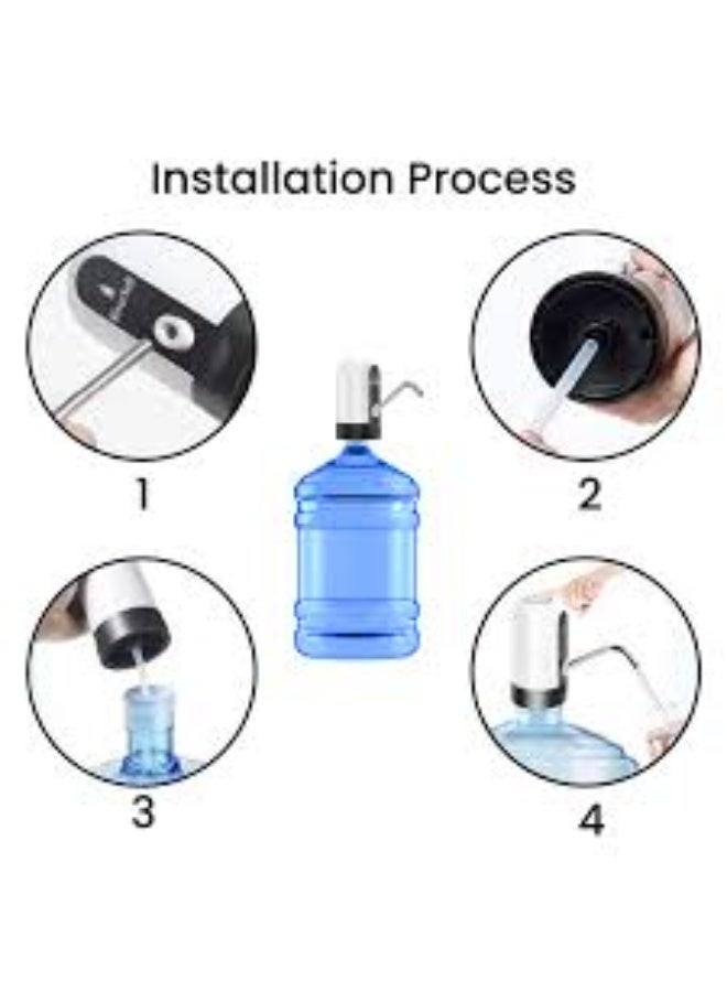 Water Pump for 5 Gallon Jug, Electric 5 Gallon Water Dispenser USB Charging Water Bottle Pump Universal Water Jug Dispenser with Child Lock and Automatic Off - Image 3
