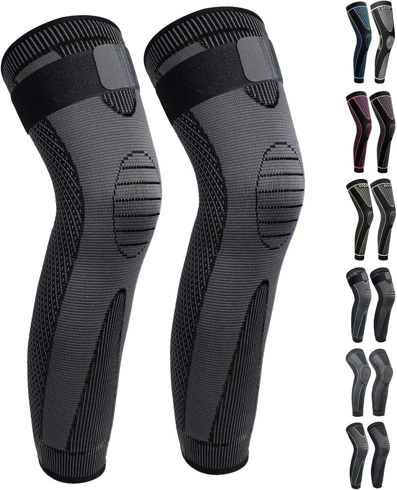 SKDK Full Leg Sleeves Long Compression Leg Sleeve Knee Sleeves Protect Leg, for Man Women Basketball, Arthritis Cycling Sport - Image 1