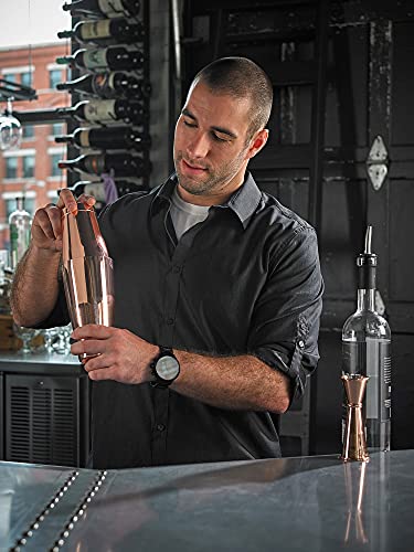 Barfly Shaker Cocktail Tin  Set (18 Oz And 28 Oz)  Copper - Image 4
