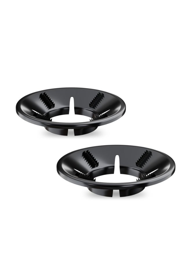 Lifelong Gas Burner Stand | Pack of 2 | Gas Saver Jali | Stove 2 Burner | Energy Saver | Home Gas Stove Fire & Windproof | Washable Round Stand | Gas Saver for Efficient Cooking (LLGSS04,Black) - Image 1