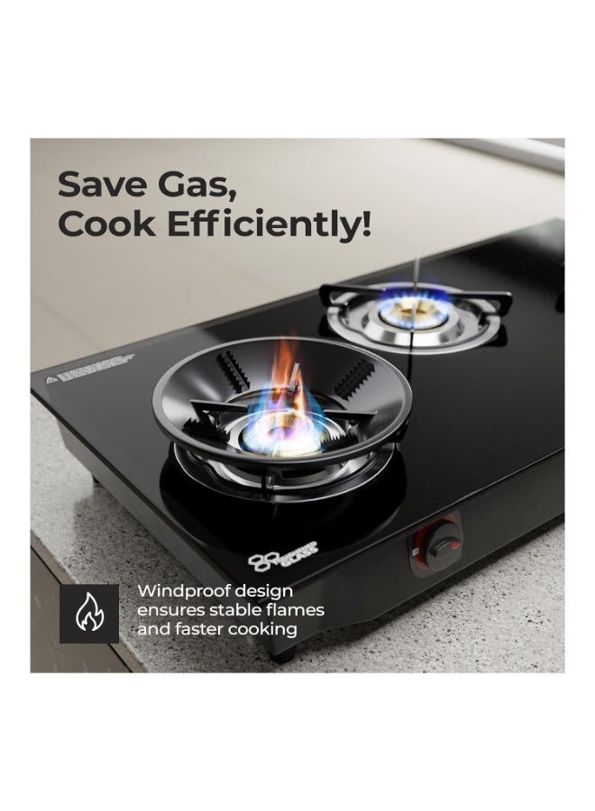 Lifelong Gas Burner Stand | Pack of 2 | Gas Saver Jali | Stove 2 Burner | Energy Saver | Home Gas Stove Fire & Windproof | Washable Round Stand | Gas Saver for Efficient Cooking (LLGSS04,Black) - Image 4
