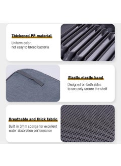 HASTHIP HASTHIP® Rack and Microfiber Dish Drying Mat, Removable Dish Rack Tray, Dish Rack & Drying Mat for Kitchen Countertop, Sink - Drain and Dry Wine Glasses, Bowls and Dishes  - Image 2