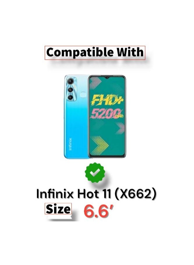 جراب جلدي قابل للطي بالكامل مع مسند، مزود بحزام وإغلاق مغناطيسي، وغطاء داخلي من السيليكون TPU، حماية فائقة، متوافق مع هاتف Infinix Hot 11 (6.6 بوصة) (بني) - Image 4