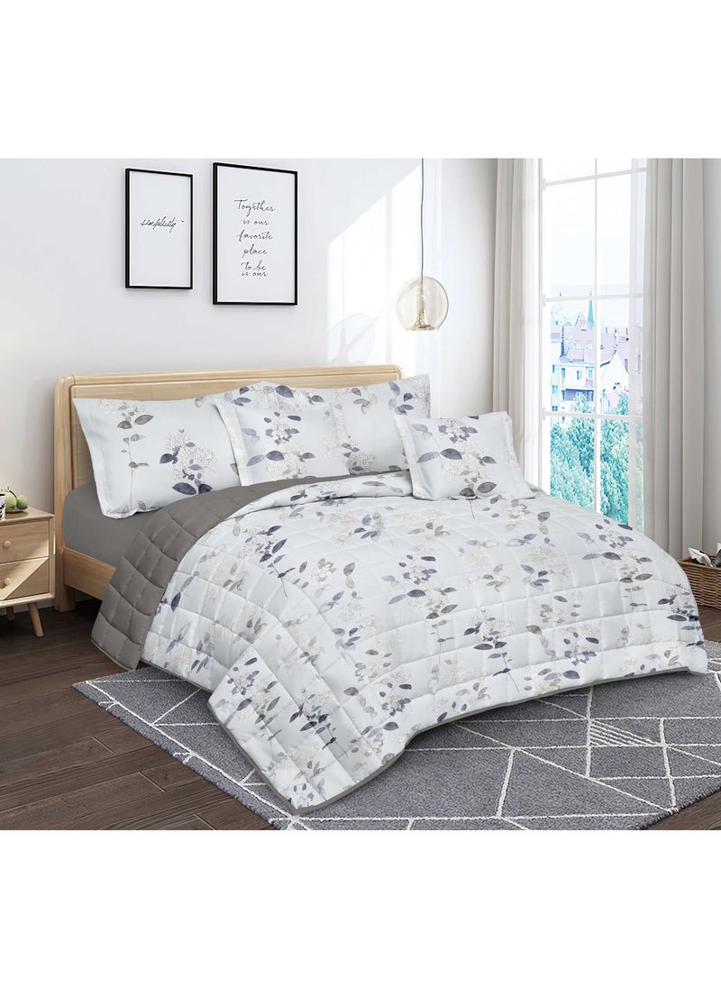 Red Rose A practical summer double bed sheet with a printed design to suit your room's decor, made of microfiber, measuring 230*250cm.  - Image 1