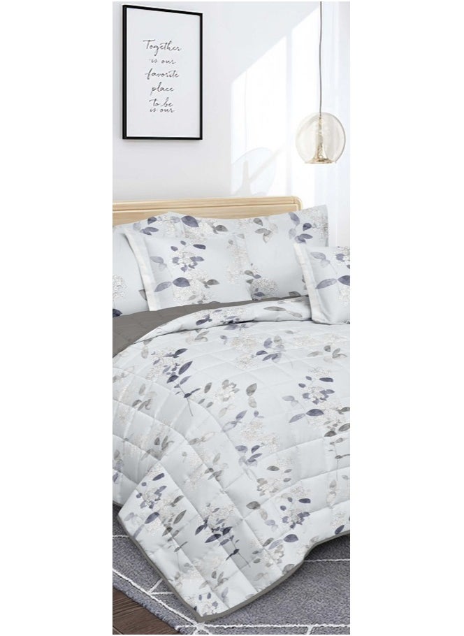 Red Rose A practical summer double bed sheet with a printed design to suit your room's decor, made of microfiber, measuring 230*250cm.  - Image 3