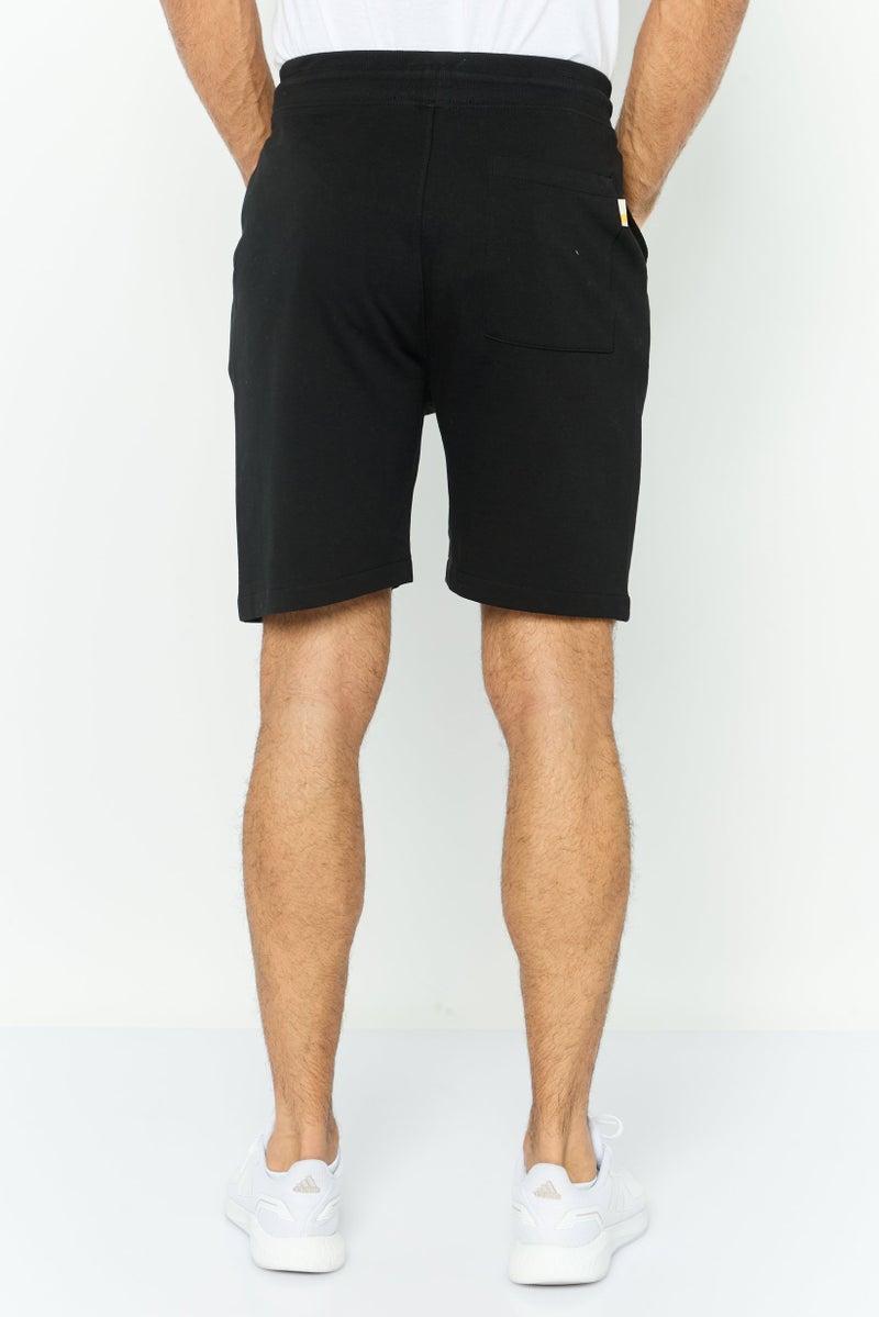Gazzarrini Men Printed Drawstring Basic Shorts, Black - Image 3