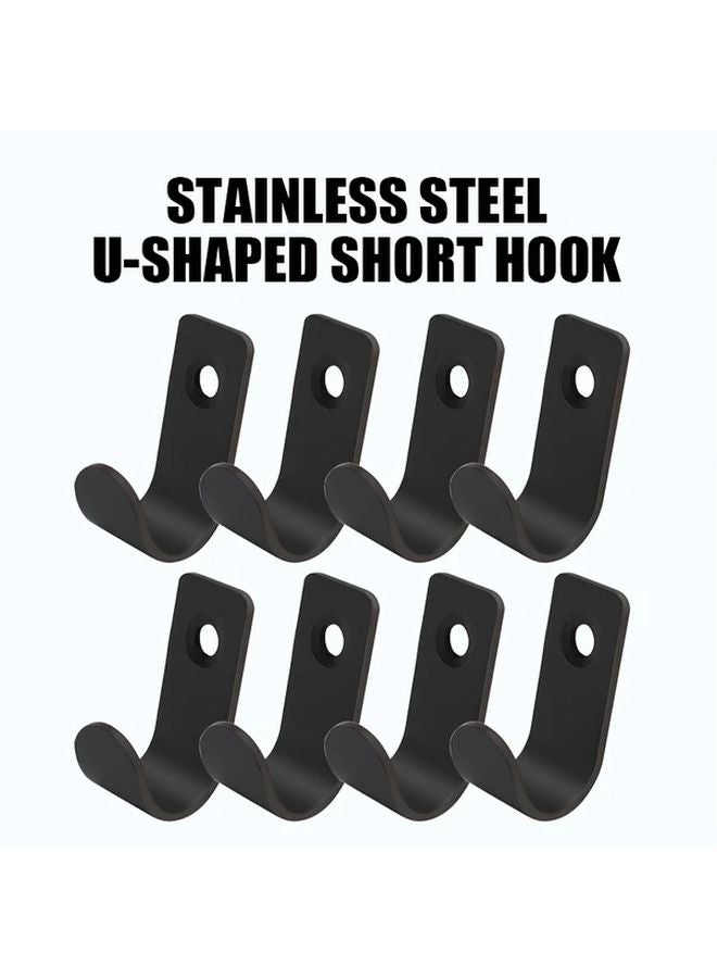 7Pcs Silver Stainless Steel Wall Hooks Heavy Duty Easy Install For Coats Hats Towels - Image 5