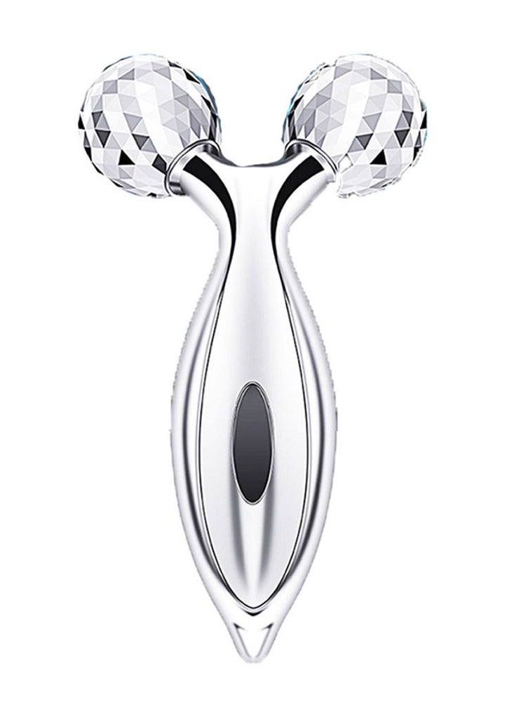 The Wowdrobe 3D Massager Roller 360 Rotate Silver Thin Face Full Body Shape Lifting Wrinkle Remover Facial Massage Relaxation Tool For Men And Women - Image 1