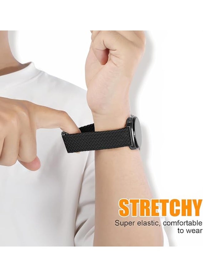 Compatible with Samsung Galaxy Watch 8 Nylon Strap 44mm 40mm for Women Men, Adjustable Soft Breathable Elastic Sport Strap Woven Waterproof Watch Strap - Image 4