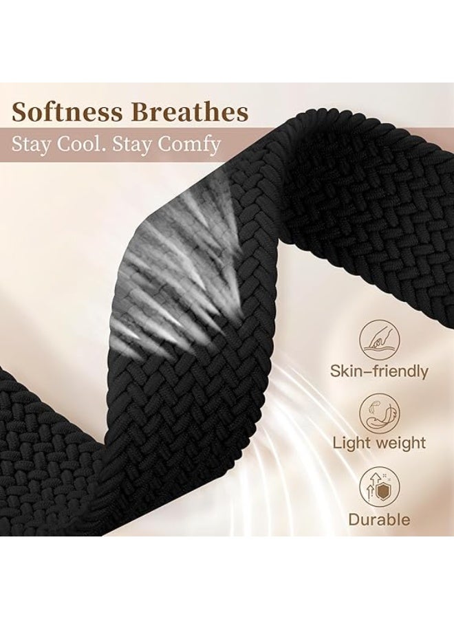 Compatible with Samsung Galaxy Watch 8 Nylon Strap 44mm 40mm for Women Men, Adjustable Soft Breathable Elastic Sport Strap Woven Waterproof Watch Strap - Image 5