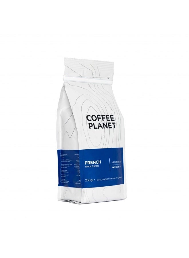 Coffee Planet Medium Roast French Whole Bean Coffee- 250gms