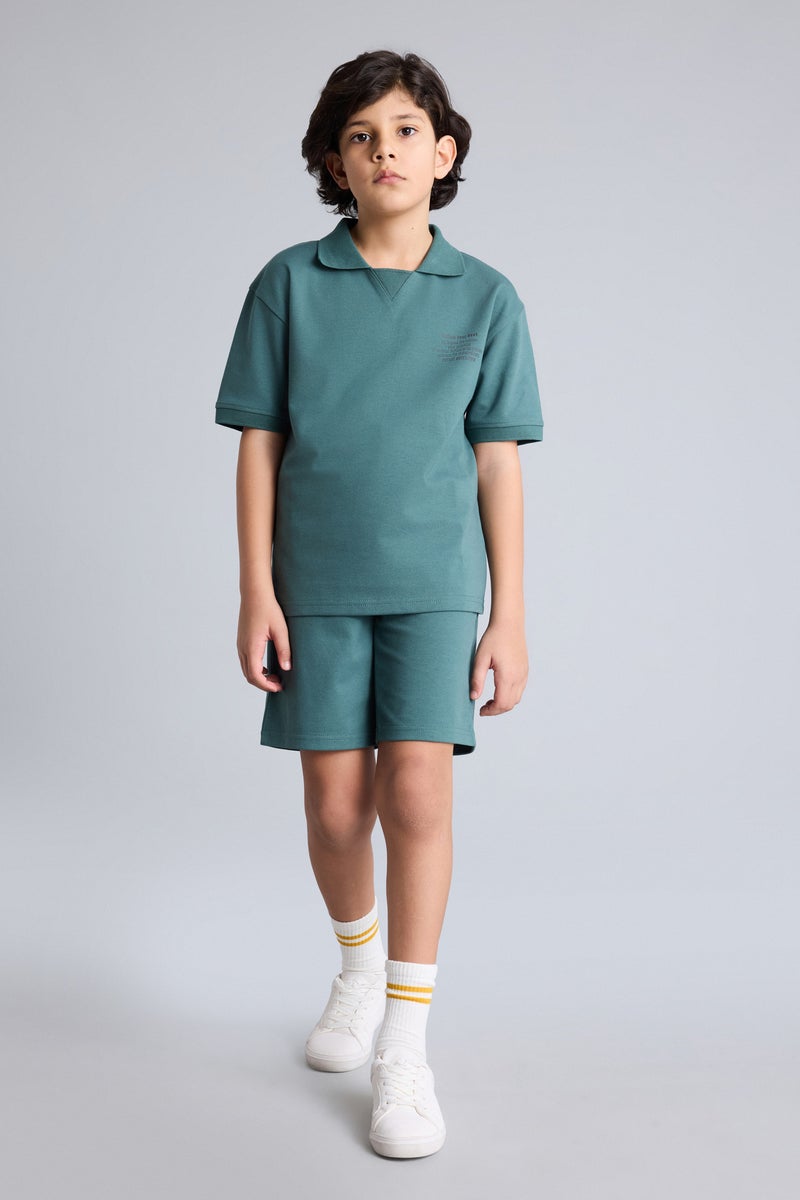 DeFacto Green Boy Boys Set - 2 Pieces Casual - Image 1