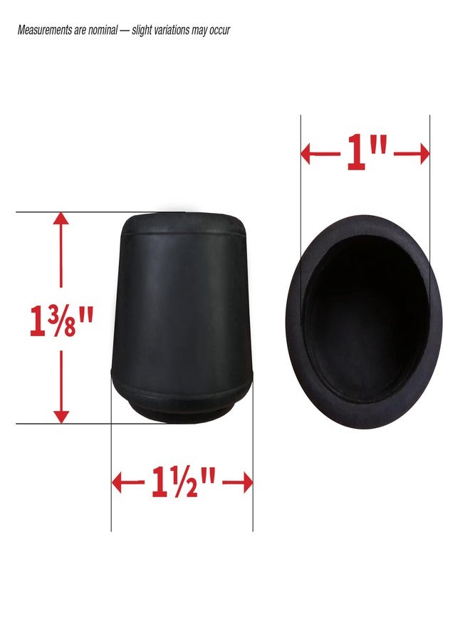 SOFTTOUCH Rubber Leg Tip (4 Piece), 1", Black - Image 4