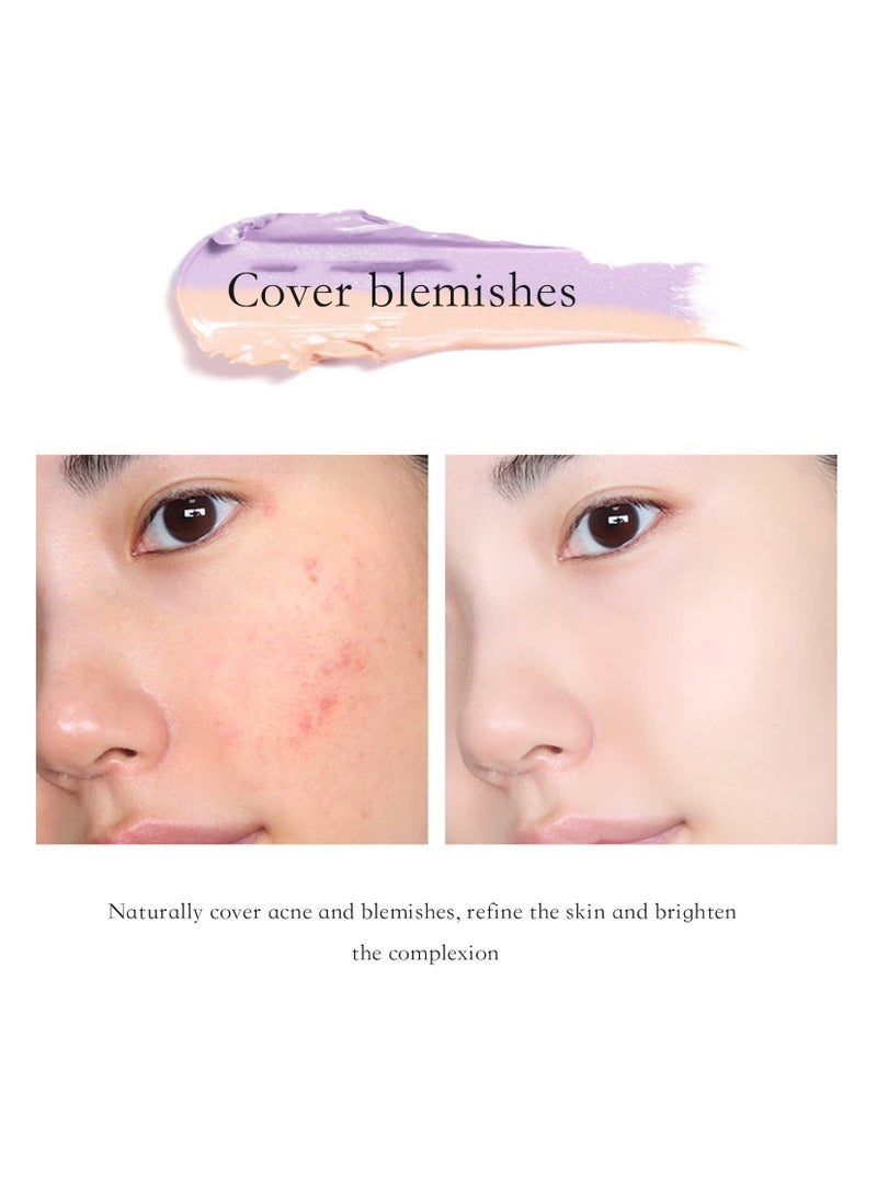 SYOSI Set of 2 Tone Color Makeup Primer Color Correcting Facial Primer BB Cream and Isolation Cream for Neutralize Uneven Skin Tone Cover Blemishes Oil Control Foundation Pore Invisible  - Image 5