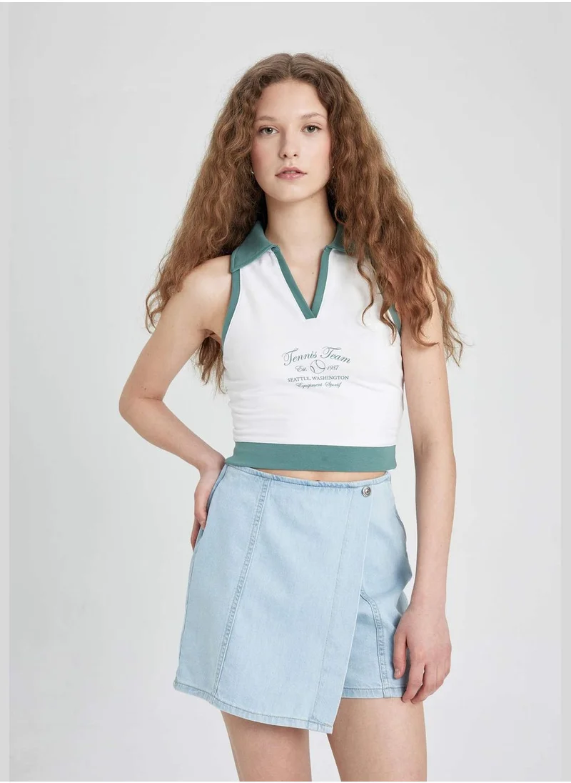 DeFacto High Waist Mini Jean Shorts Skirt