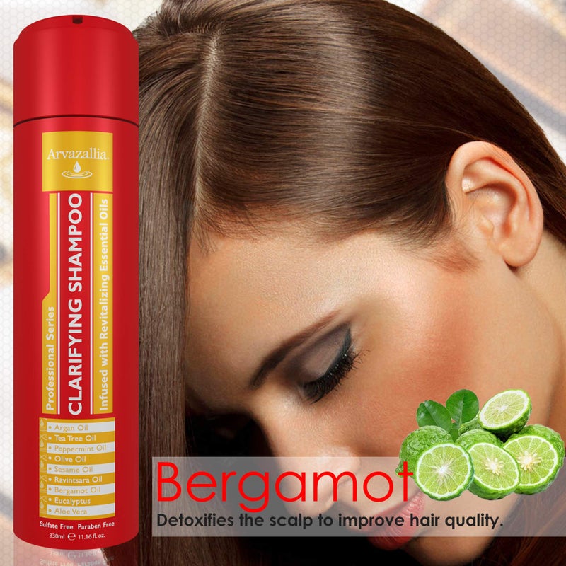 Arvazallia Clarifying Shampoo with Revitalizing Essential Oils - Professional-Grade Anti-Residue Cleanser Infused with Argan, Tea Tree, Peppermint, Olive, Sesame Oils, and Aloe - Image 5