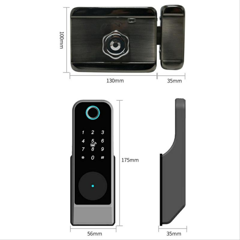 Smart Lock: Waterproof Iron Art Door, Stainless Steel Material, TTLOCK Remote Unlock, C-Level Security, 33-55mm Fit for Exterior Doors & Home Security - Image 3