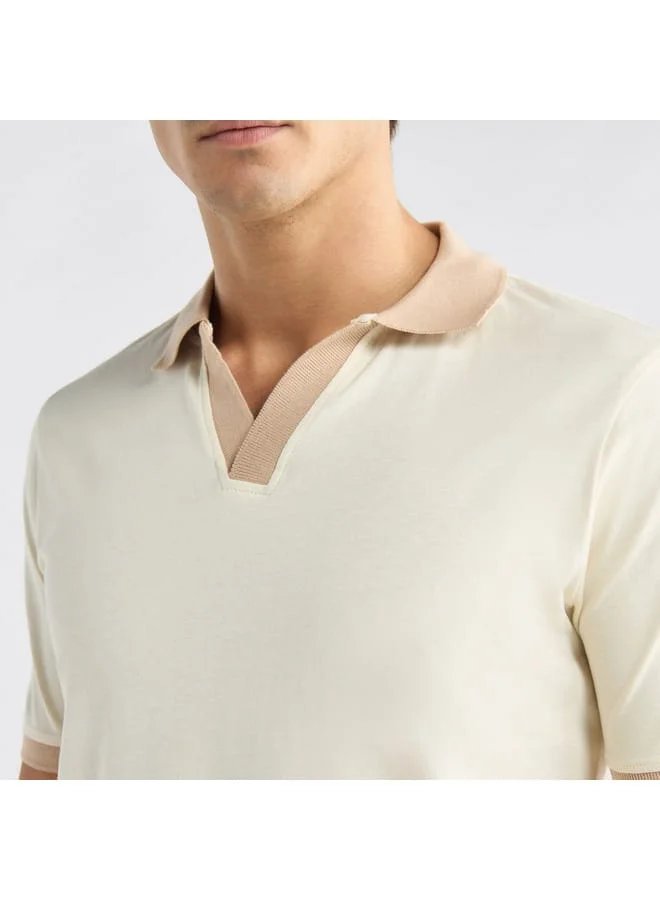 Splash FAV Colourblock Polo T-shirt with Short Sleeves