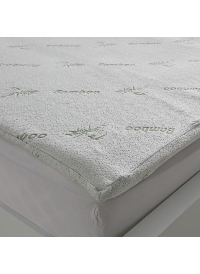 Home Box  topper مرتبة أولمبية مريحة من فوم الذاكرة على شكل بامبو 160 x 200 x 4 سم  - Image 4