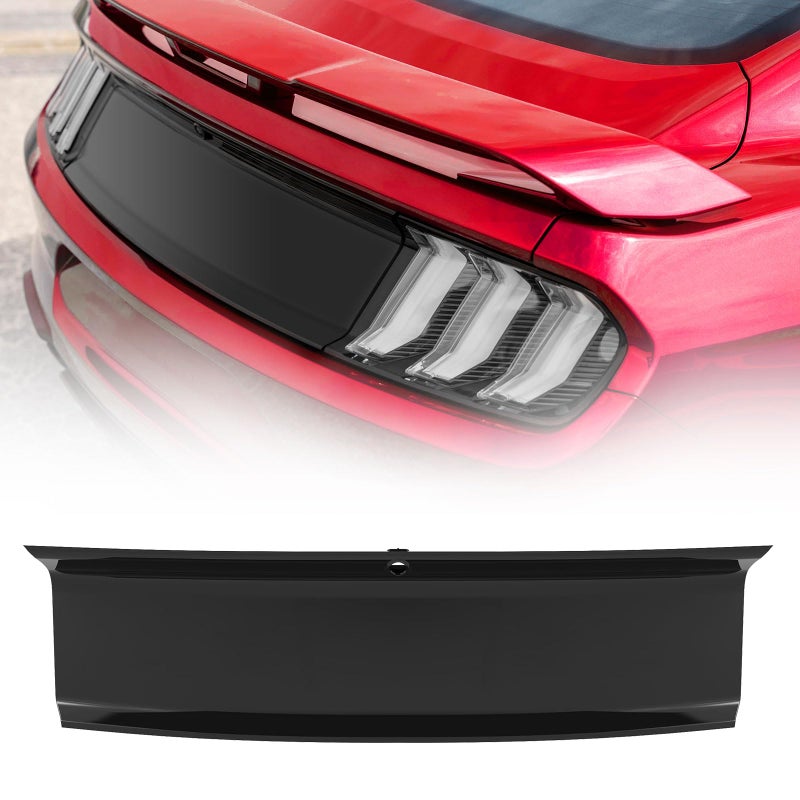 LitMiRaCle Rear Decklid Panel Trim Compatible with Ford Mustang 20152022 Mustang External Accessories Trunk Center Cover Panel Trim Shiny Black