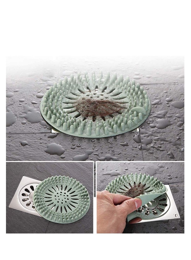 SYOSI Drain Hair Catcher Bathtub Stopper Silicone Shower Drain Covers Durable Silicone Hair Stopper Drain Protector Filter for Bathroom Bathtub and Kitchen Easy to Install and Clean 4Pcs - Image 3