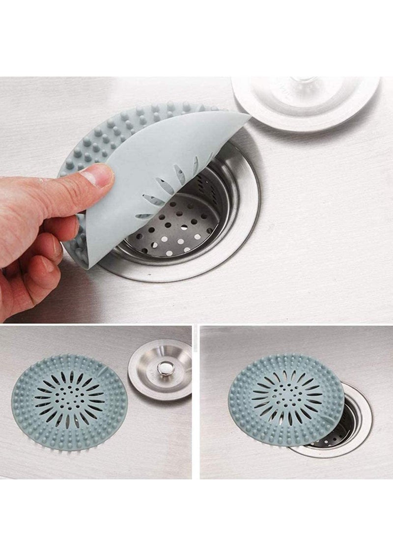 SYOSI Drain Hair Catcher Bathtub Stopper Silicone Shower Drain Covers Durable Silicone Hair Stopper Drain Protector Filter for Bathroom Bathtub and Kitchen Easy to Install and Clean 4Pcs - Image 5