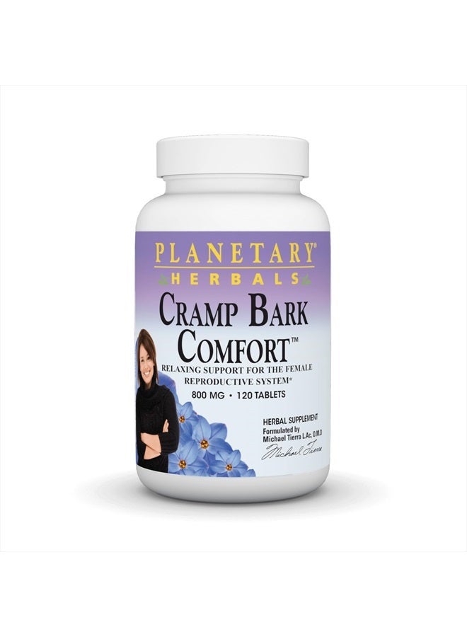 PLANETARY HERBALS, Cramp Bark Comfort™ - 120 tabs (800MG) - Image 1