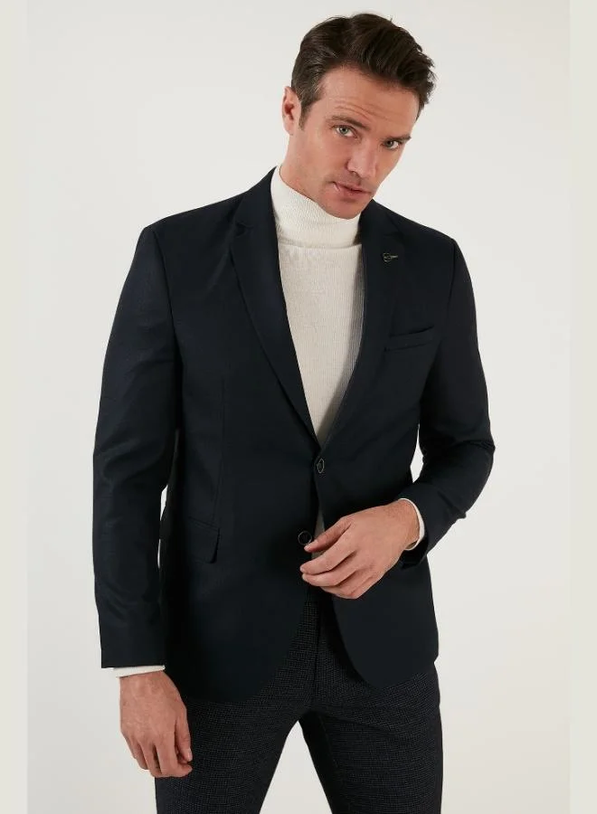 بوراتي بليزر رجالي بقصة ضيقة بفتحتين وجيوب مزدوجة