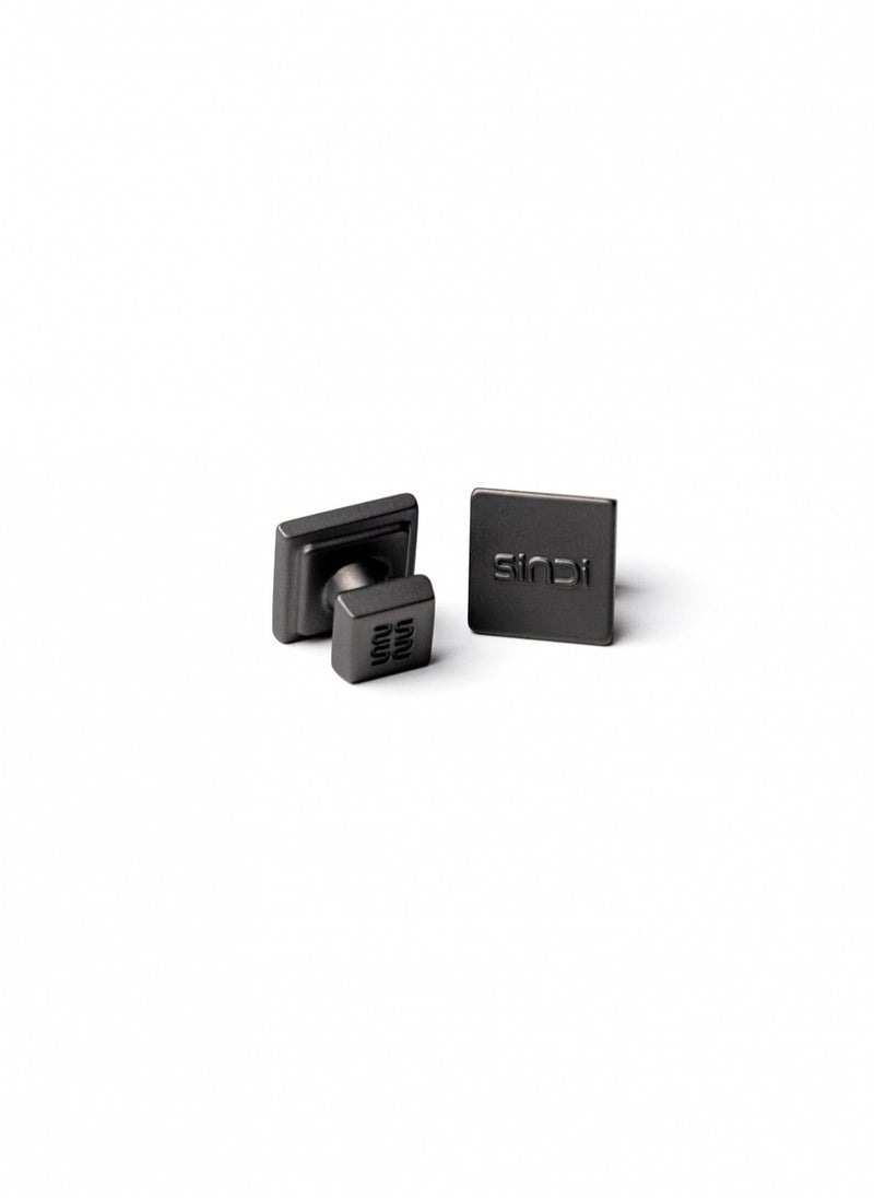 Sindi Classic black Style Placket Cufflinks.. Ideal for wearing in “Classic" Thobe” 