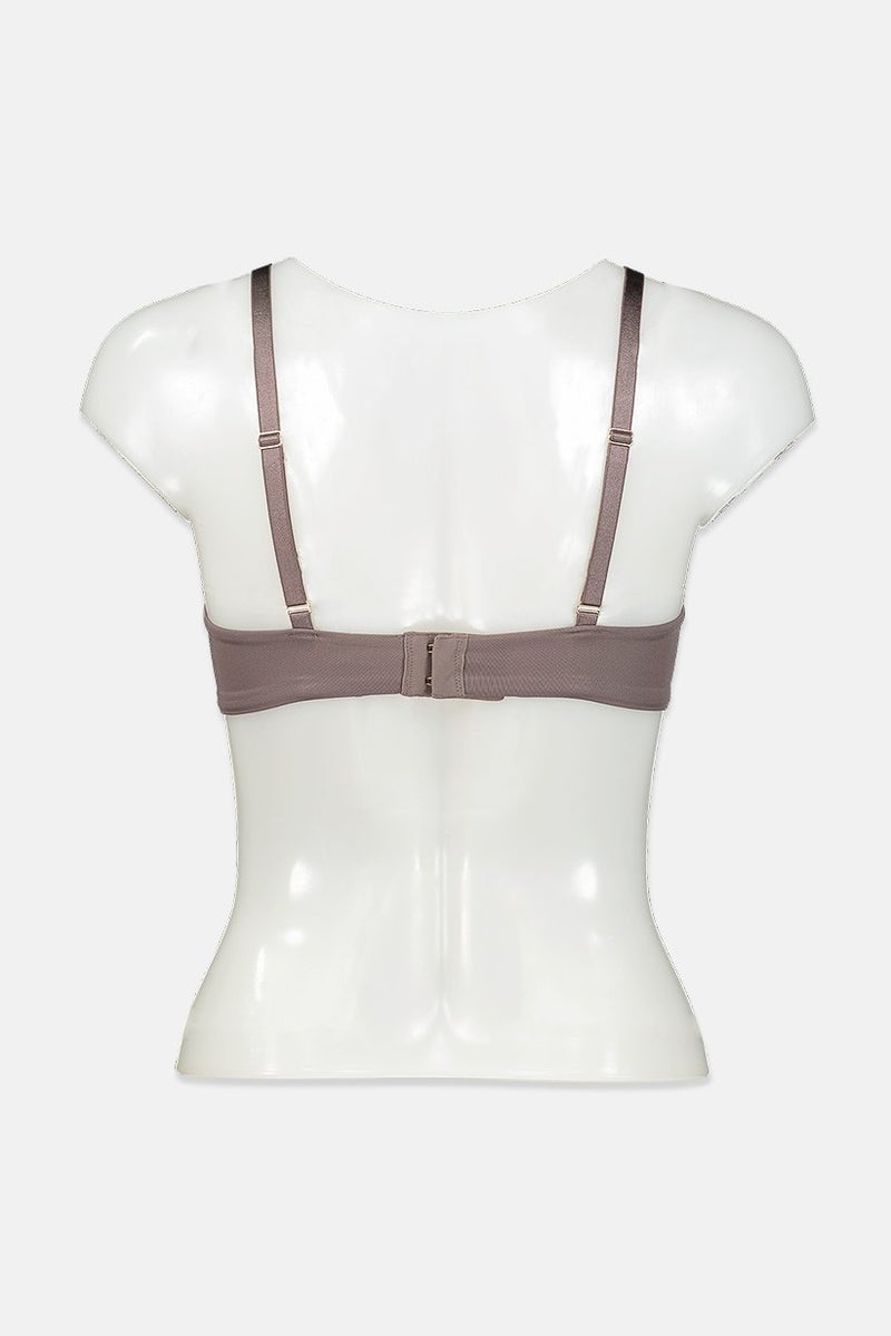 Tchibo Women Underwired Non Padded Bra, Taupe - Image 2