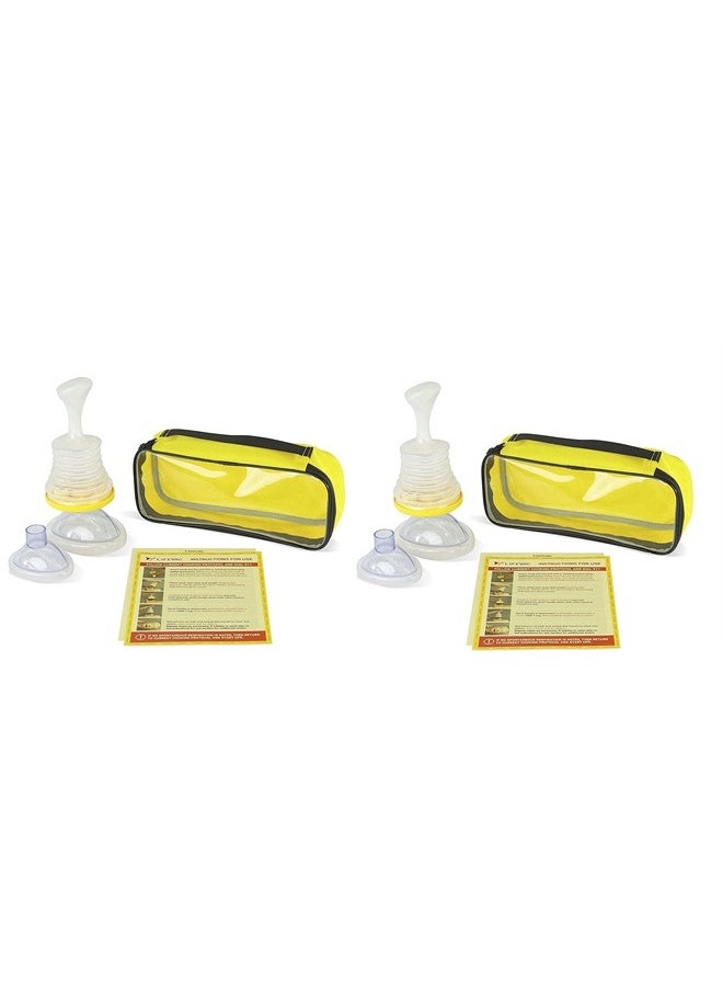 LifeVac Yellow Travel Kit 2 Pack - Portable Suction Rescue Device, First Aid Kit for Kids and Adults, Portable Airway Suction Device for Children and Adults  - Image 5