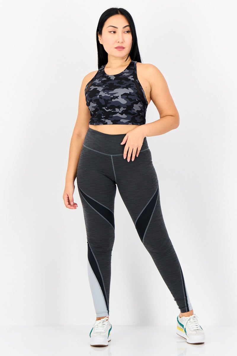 FILA Women Camouflage Padded Sports Bra, Multicolor - Image 4