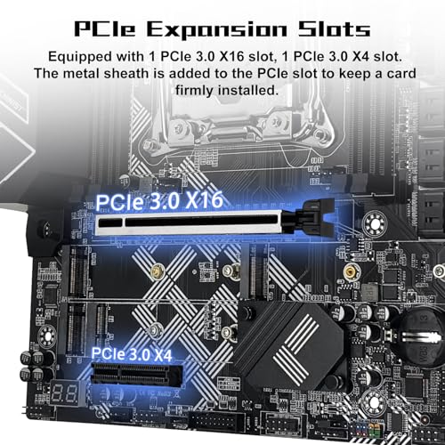 MACHINIST X99 Motherboard LGA 2011-3 for Intel Xeon E5 V3 V4 and Core i7 5-6th Series CPUs (M-ATX, DDR4 Max 128GB, NVME M.2, PCIe 3.0, WiFi M.2, Gigabit Network, SATA 3.0, USB 3.0), X99 V9S Mainboard - Image 5