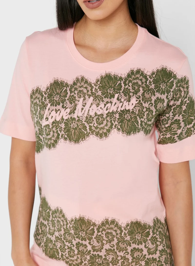 Love Moschino Graphic T-Shirt
