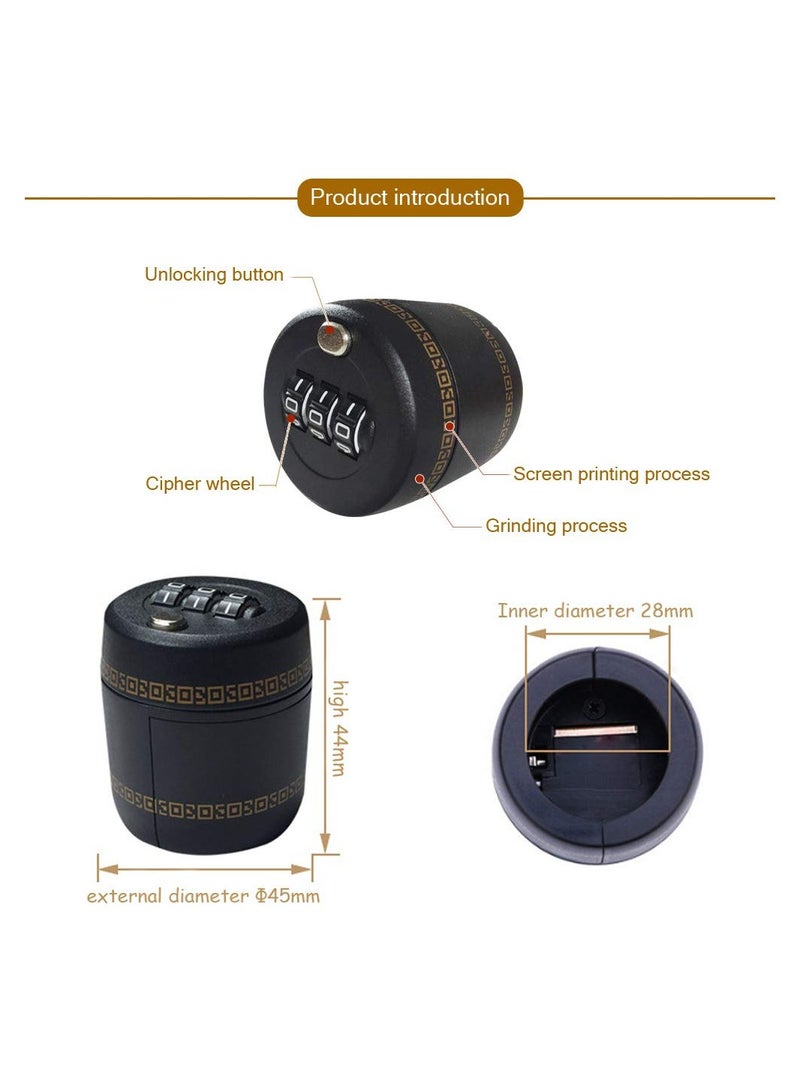 SYOSI 2Pcs Liquor Bottle Lock, Combination Password Code Lock, Liquor Cap Digital Lock For Liquor Bottle Champagne Bottle Vacuum Picks Stopper Conservation (Product inner diameter: 28mm) - Image 5