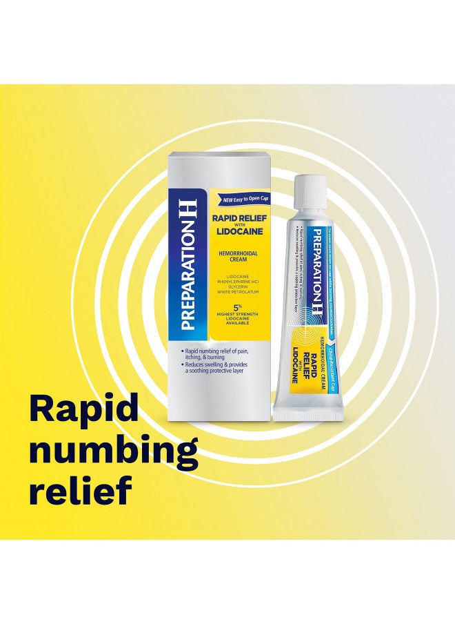 Preparation H Preparation H Rapid Relief Hemorrhoid Cream with Lidocaine, Numbing Relief for Swelling, Pain, Burning and Itching - 1 Oz Tube  - Image 3