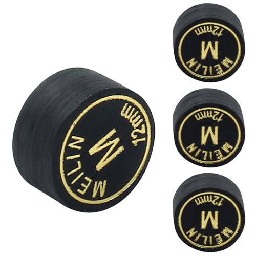 Coufce 4PCS 12mm Pool Cue Tips Medium How Cue Tip Billiard Accessories Suitable for Pool Cues and Snooker - Image 1