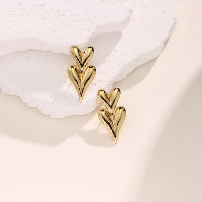 حلق أستانليس ستيل ذهبي - Image 2